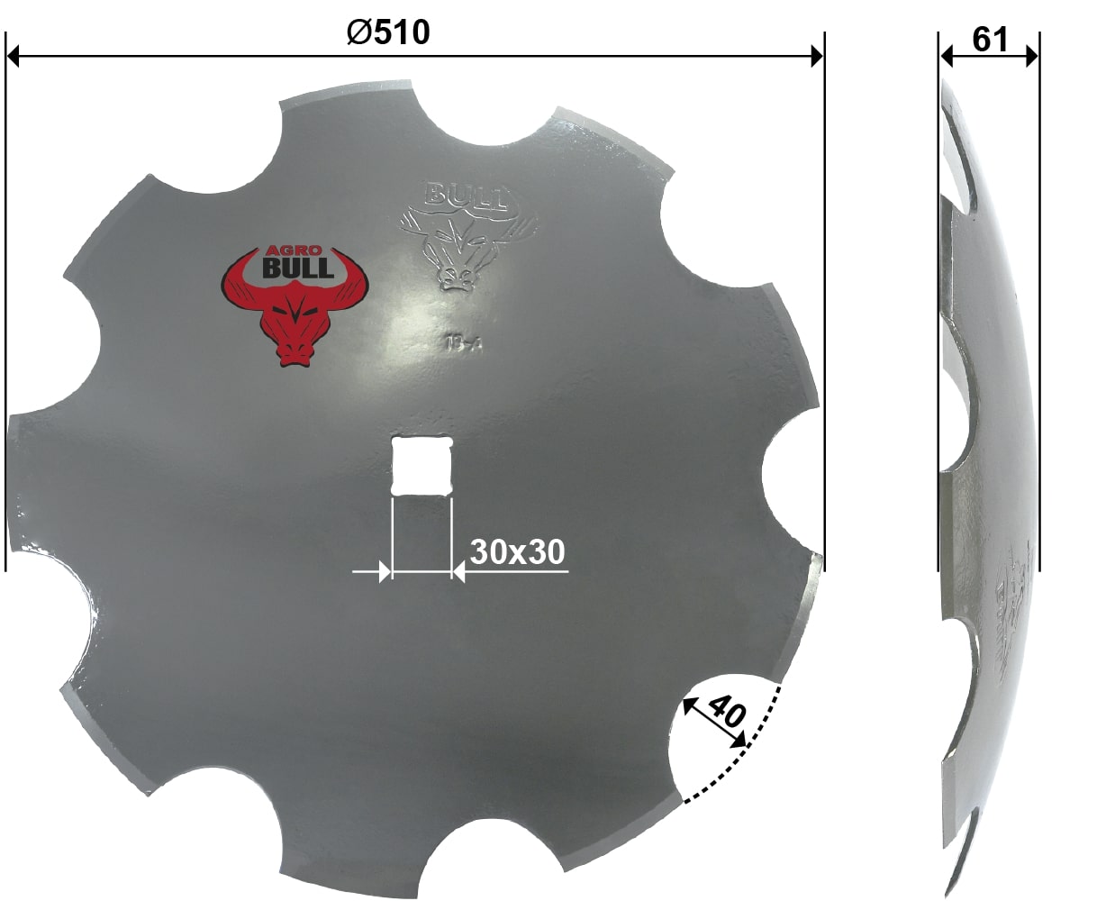 Talerz zębaty CARBON Ø 510