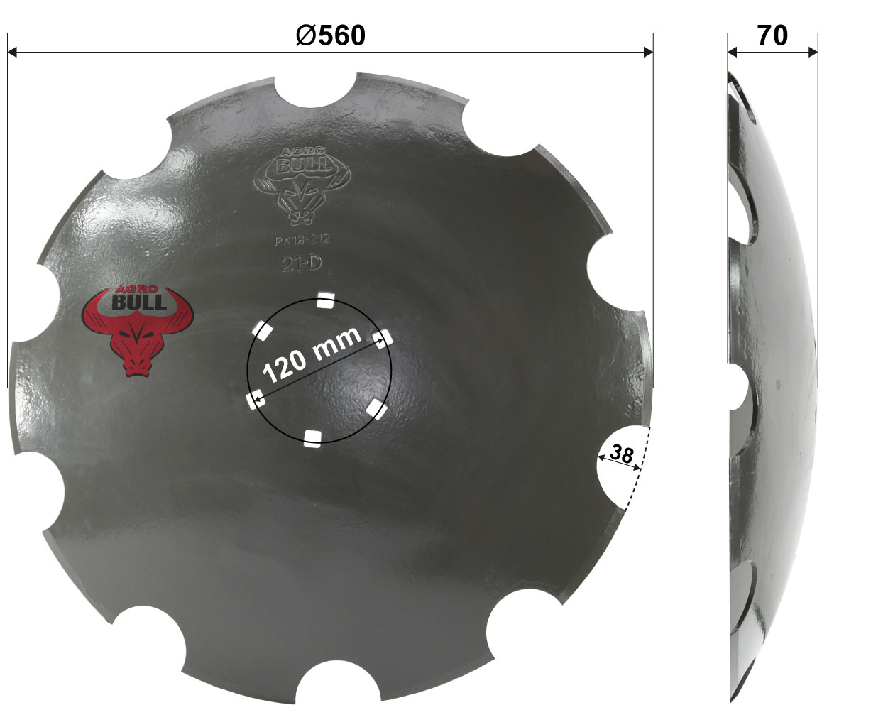 Talerz zębaty CARBON Ø 560